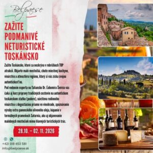 Podmanivé neturistické Toskánsko - NOVEMBER jesenné prázdniny 26